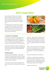 Grön inspiration och vegetarisk matlagning