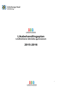 Likabehandlingsplan 2015-2016