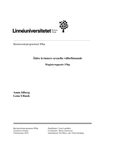 Äldre kvinnors sexuella välbefinnande Anna