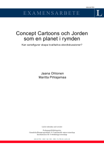 Concept Cartoons och Jorden som en planet i rymden