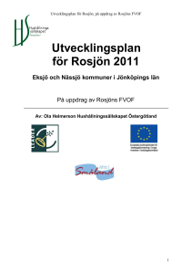 Utvecklingsplan för Rosjön 2011