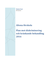 Plan mot diskriminering och kränkande behandling 2016
