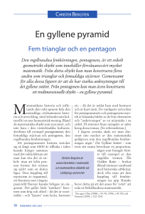 En gyllene pyramid – Fem trianglar och en pentagon