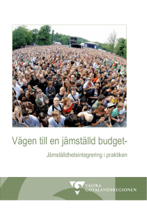 Vägen till en jämställd budget - Startsida vgregion.se
