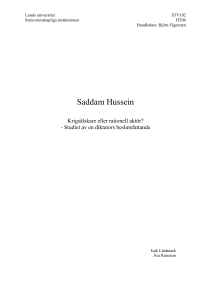 Saddam Hussein - Lund University Publications