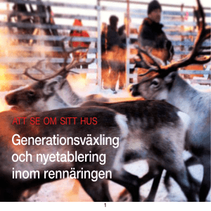Generationsväxling och nyetablering inom rennäringen