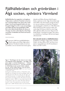 Fjällhällebräken och grönbräken i Älgå socken, sydvästra Värmland