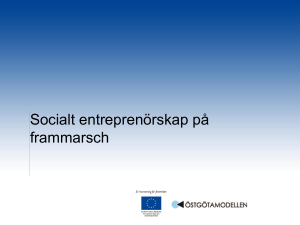 Socialt entreprenörskap på frammarsch