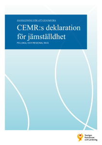 CEMR:s deklaration för jämställdhet