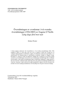 Översättningen av svordomar i två svenska översättningar (1956