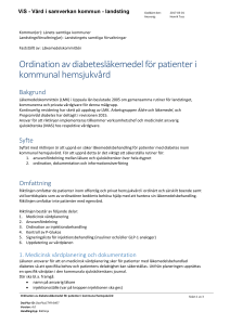 Ordination av diabetesläkemedel för patienter i kommunal