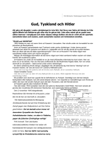 Gud, Tyskland och Hitler
