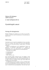Gynekologisk cancer - Riksdagens öppna data