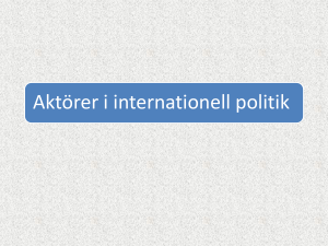 Aktörer i internationell politik