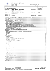 Akademiska sjukhuset Personalinfektioner