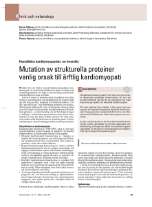 Mutation av strukturella proteiner vanlig orsak till