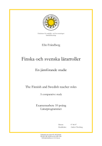 Finska och svenska lärarroller