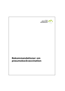 Rekommendationer om pneumokockvaccination