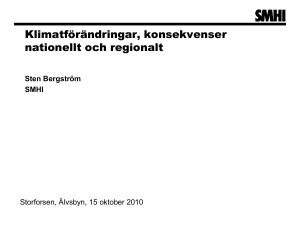 Sten Bergström SMHI klimatförändringar