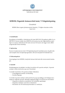 KER230 - Institutionen för kemi och molekylärbiologi
