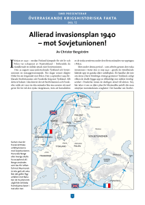 Allierad invasionsplan 1940 – mot Sovjetunionen!
