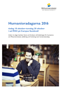 Humanioradagarna 2016