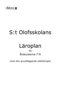 S:t Olofsskolans Läroplan