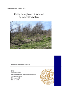 Ekosystemtjänster i svenska agroforestrysystem
