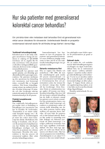 Hur ska patienter med generaliserad kolorektal cancer behandlas?