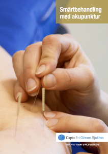 Smärtbehandling med akupunktur