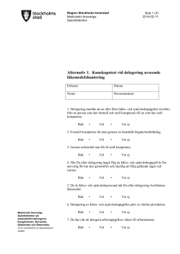 delegering läkemedel test