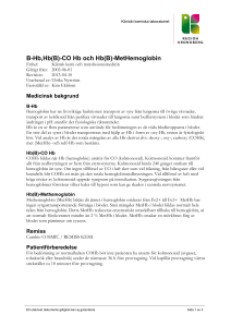 CO Hb och Hb(B)-MetHemoglobin