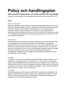 Policy och handlingsplan - Vänsterpartiet Göteborg