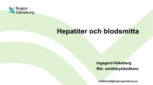 Hepatiter och blodsmitta
