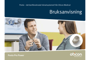 Bruksanvisning - Oticon Medical