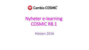 Nyheter e-learning COSMIC R8.1
