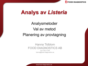 Analys av Listeria - Food Diagnostics AB
