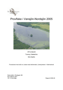 Provfiske i Vansjön-Nordsjön 2005