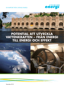 potential att utveckla vattenkraften – från energi till energi och effekt