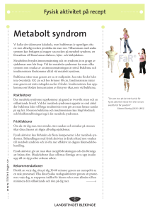 Metabolt syndrom - Landstinget Blekinge