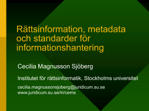 Rättsinformation, metadata och standarder för - IT