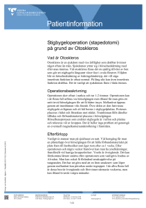 Stigbygeloperation (stapedotomi) på grund av Ostoskleros