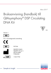 QIAsymphony DSP Circulating DNA Kit Instructions for Use