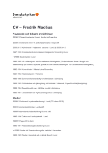 CV – Fredrik Modéus