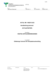 Avtal 1662013-023 Göteborgs Centrum för kompetensutveckling AB