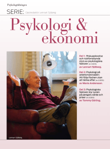 Ekonomi och psykologi 2013