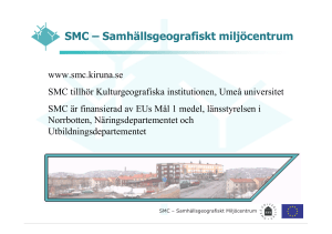 SMC - SUNET-projekt mm