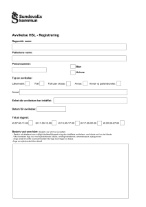 docx, 671 KB Avvikelse HSL Registrering