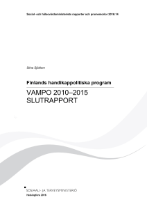 VAMPO 2010–2015 SLUTRAPPORT