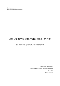 Den uteblivna interventionen i Syrien